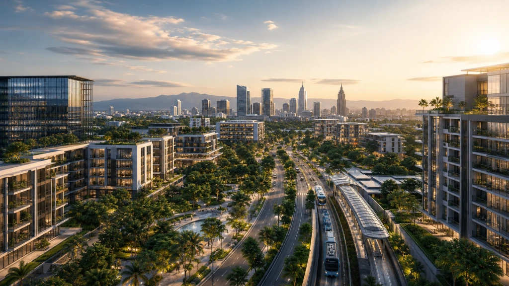 Future smart city representing the vision of RAYLAV Holdings